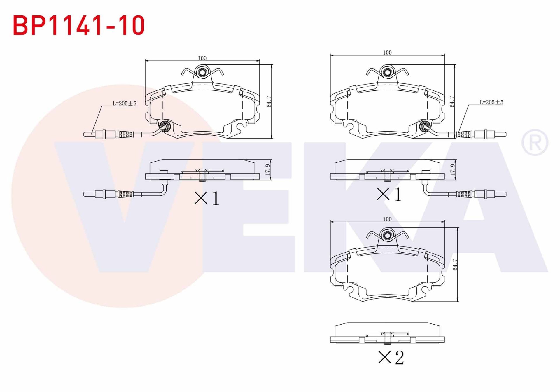 FREN BALATA ON FISLI RENAULT CLIO SYMBOL 1.5 DCI 1998-2005 / 1.2 1998-2005/ CLIO II 1.2 1998-2005/ THALIA (LB0/1/2) 1.5 DCI 1998-2008 / DACIA LOGAN 1.5 DCI 2004-2012/ SANDERO 1.4i 2008-2013 - BP1141-10