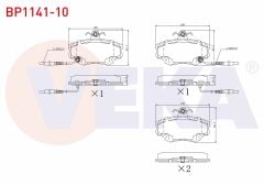 FREN BALATA ON FISLI RENAULT CLIO SYMBOL 1.5 DCI 1998-2005 / 1.2 1998-2005/ CLIO II 1.2 1998-2005/ THALIA (LB0/1/2) 1.5 DCI 1998-2008 / DACIA LOGAN 1.5 DCI 2004-2012/ SANDERO 1.4i 2008-2013 - BP1141-10