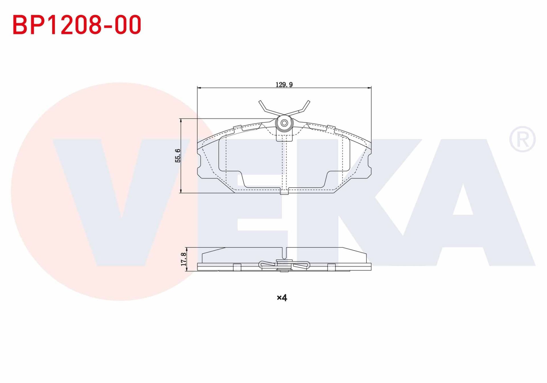 FREN BALATA ON RENAULT MEGANE I 1996-2003 / LAGUNA I 1993-2001 / SAFRANE 1992-2000 / SCENIC I 1999-2003 - BP1208-00