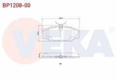 FREN BALATA ON RENAULT MEGANE I 1996-2003 / LAGUNA I 1993-2001 / SAFRANE 1992-2000 / SCENIC I 1999-2003 - BP1208-00