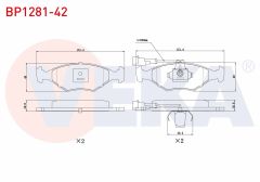 FREN BALATA ON FISLI FIAT PALIO 1.2i 16v 1996-2005/ PALIO 1.4i 1996-2005/ PALIO 1.6i 16v 1996-2005/ ALBEA 1.2 1996-2003/ ALBEA 1.6 1996-2003/ SIENA 1.4i 1997-2002/ SIENA 1.6i 16v 1997-2002 - BP1281-42