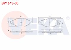 FREN BALATA ON RENAULT KANGOO (KC0/1) 1.5 DCI 1998-2008 / KANGOO (KC0/1) 1.9 D 1998-2008 / CITROEN XSARA (N1) 1.6 1997-2005 - BP1643-00