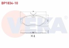 FREN BALATA ON RENAULT TRAFIC II 1.9 DCI - 2.0 DCI 2001-2014/ OPEL VIVARO (J7) 1.9 DI - 2.0 CDTI - 2.5 DTI 2002-2014 / VIVARO (X83) 2.0 CDTI 2015- - BP1834-10