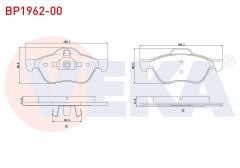 FREN BALATA ON RENAULT LAGUNA II (BG0/1) 1.6i 16v 15 JANT 2001-2007 / LAGUNA II 1.9 DCI 15 JANT 2001-2007 / LAGUNA III 1.5 DCI 2007- / LAGUNA III 1.6i 16v 2007- / LAGUNA II 1.8i 16v 2001-2007 - BP1962-00