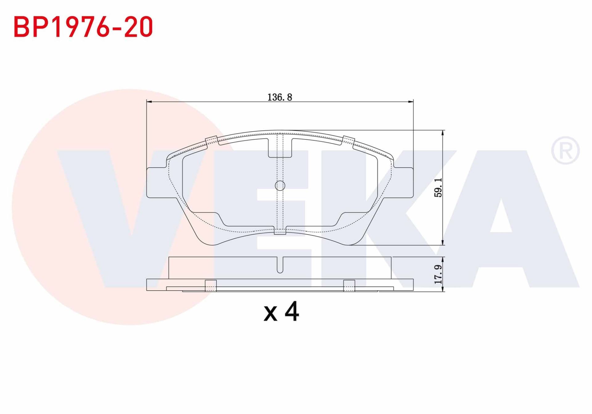 FREN BALATA ON RENAULT MEGANE II (BM0/1,CM0/1) 1.5 DCI 2002-2008 / MEGANE II 1.6i 16v 2002-2008 / SCENIC II (JM0/1) 1.5 DCI 2003-2009 / SCENIC II 1.6i 16v 2003-2009 - BP1976-20