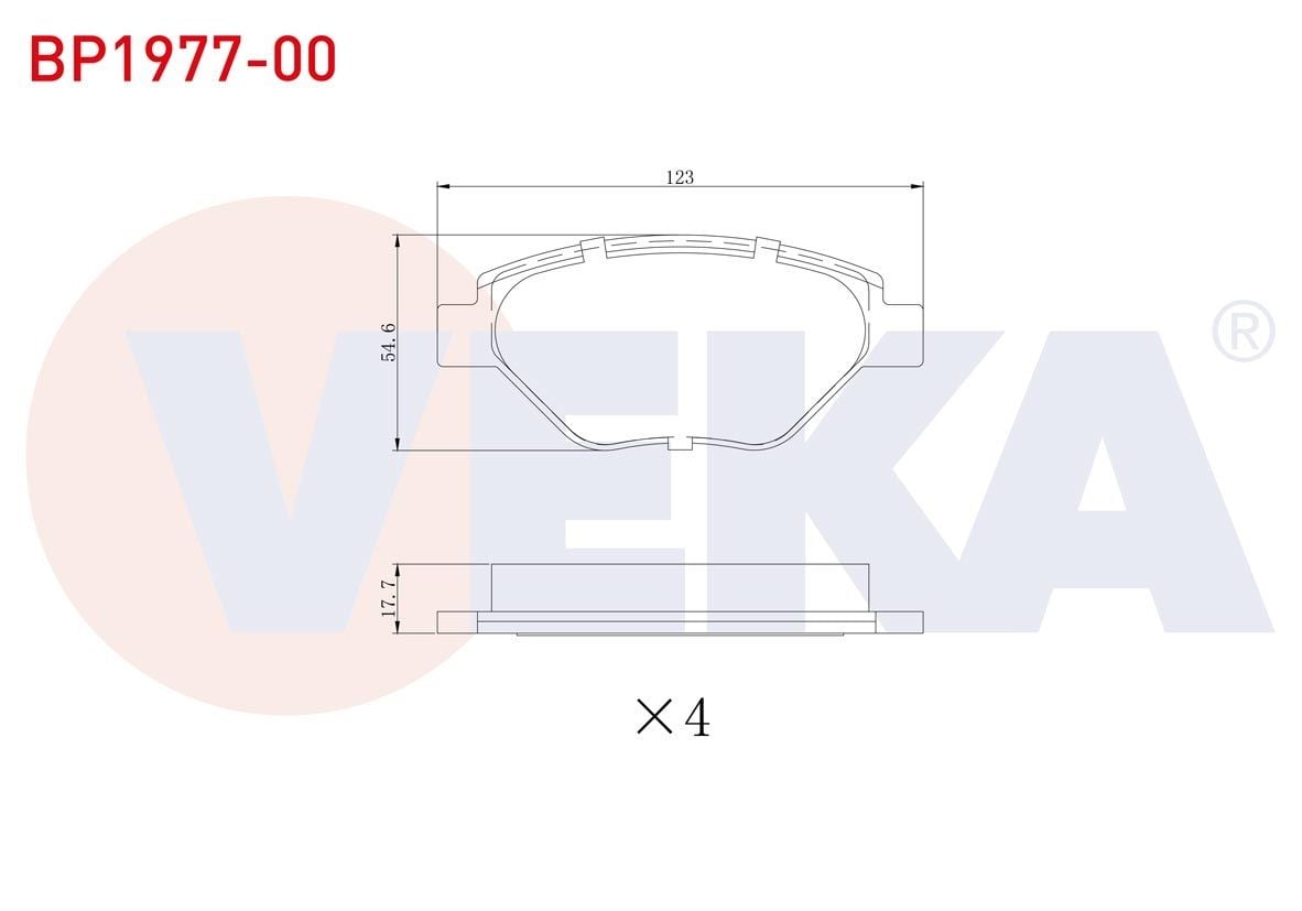 FREN BALATA ON RENAULT MEGANE II (BM0/1,CM0/1) 1.4i 16v 18.30mm 2002-2008 - BP1977-00