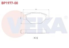 FREN BALATA ON RENAULT MEGANE II (BM0/1,CM0/1) 1.4i 16v 18.30mm 2002-2008 - BP1977-00