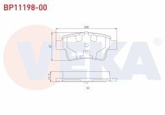 FREN BALATA ARKA FIAT G.PUNTO (199) 1.4 2005-2012/ LINEA (323) 1.6 MJT 2007- / G.PUNTO (199) 1.4 T-JET 2005-2012/ G.PUNTO (199) 1.3 MJT 2005-2012/ PUNTO (199) 1.3 MJT 2012-/ CORSA D 1.7 CDTI 2006-2014 - BP11198-00