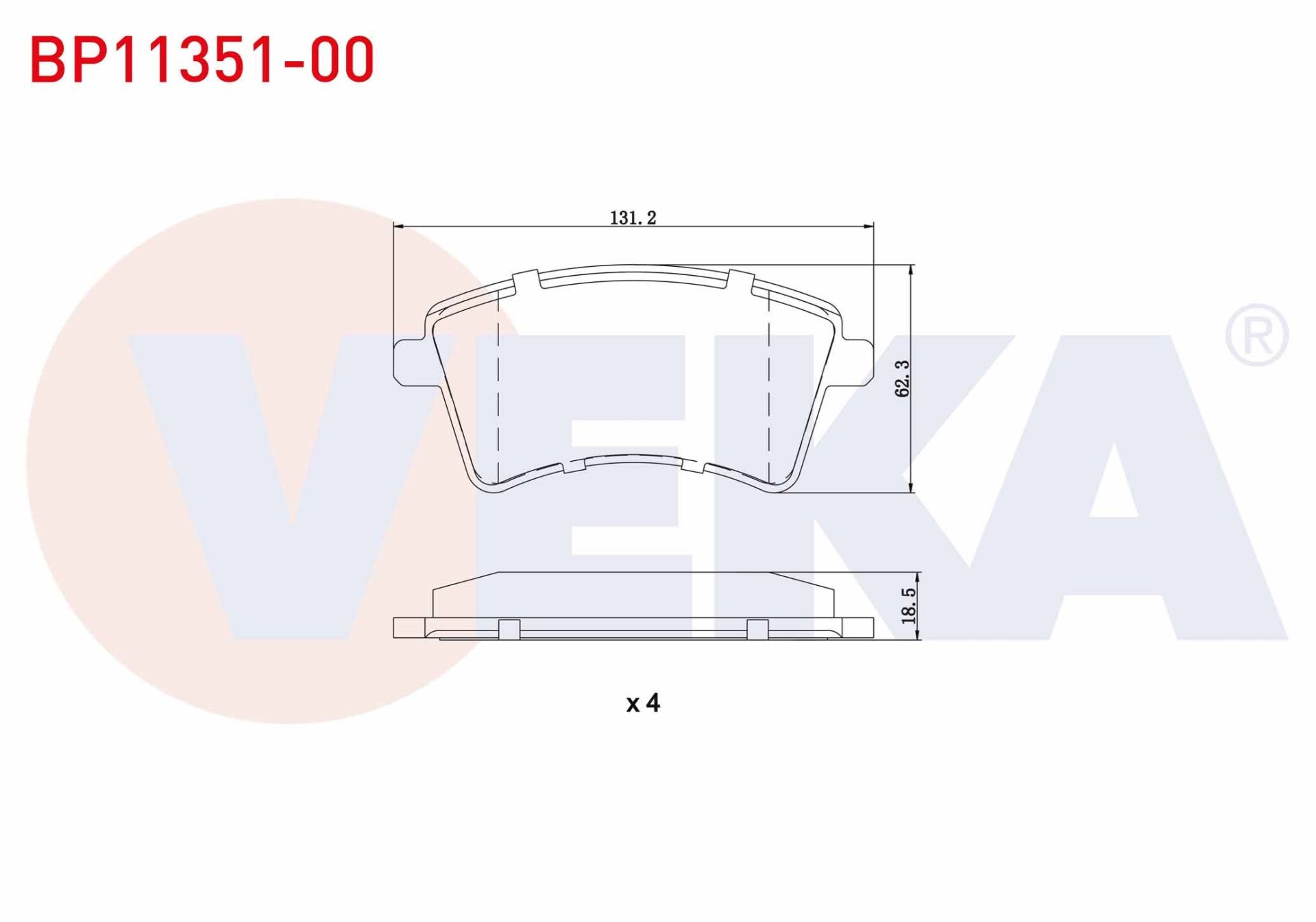 FREN BALATA ON RENAULT KANGOO (KW0/1) 1.5 DCI 2008- / MERCEDES CITAN (415) 109 CDI 2012- / CITAN (415) 108 CDI 2012- - BP11351-00