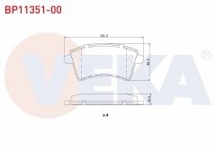FREN BALATA ON RENAULT KANGOO (KW0/1) 1.5 DCI 2008- / MERCEDES CITAN (415) 109 CDI 2012- / CITAN (415) 108 CDI 2012- - BP11351-00