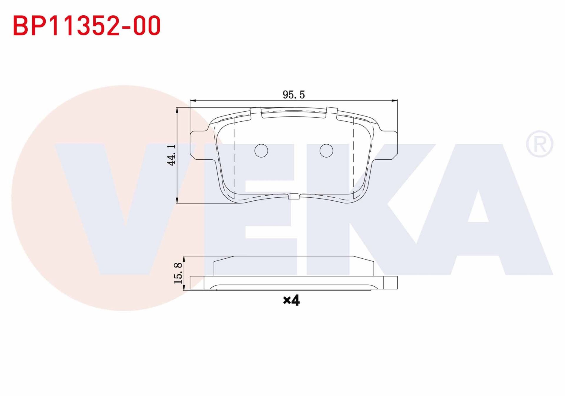 FREN BALATA ARKA RENAULT KANGOO (KW0/1) 1.5 DCI 2008- - BP11352-00