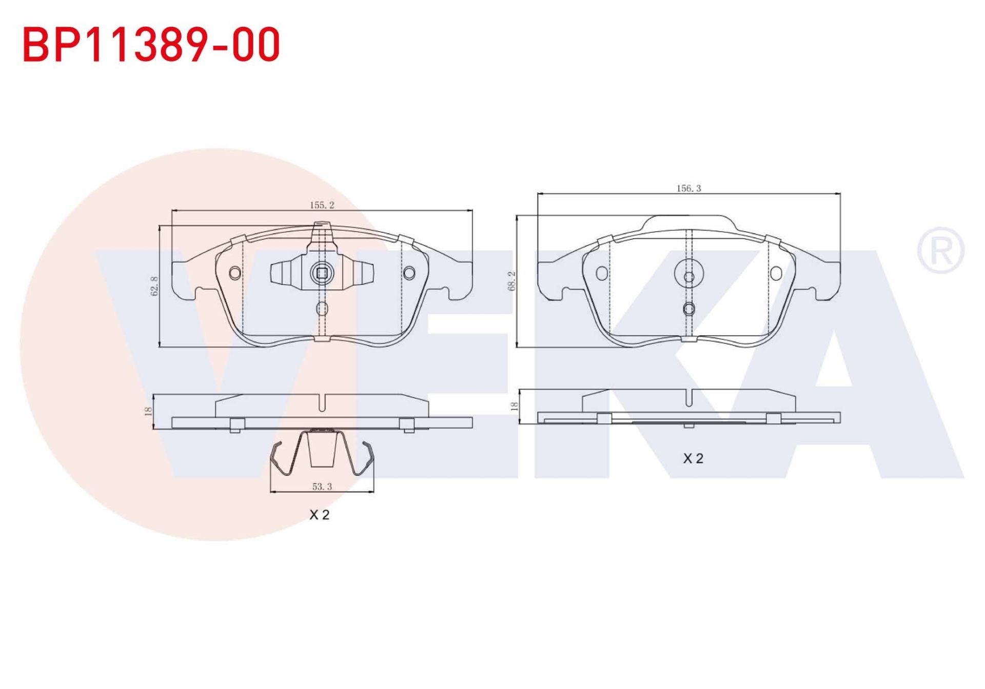 FREN BALATA ON RENAULT LAGUNA III (BT0/1) 2.0 DCI 2007-/ 2.0i 16v 2007- / MEGANE III 2.0 DCI 2008-2015/ LATITUDE 1.5 DCI 2011-/ 2.0 DCI 2011-/ SCÉNIC III 1.6i 16v 2009-/ 1.5 DCI 2009- - BP11389-00
