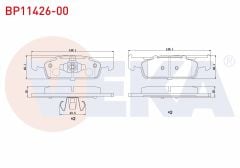 FREN BALATA ON RENAULT SYMBOL III (JZ0/1) 1.5 DCI 16 JANT 2012-/ CLIO IV 1.5 DCI 75 HP 2012-/ CLIO IV 1.2 16v 16 2012-/ DACIA SANDERO STEPWAY 1.5 DCI 2012-/ SMART FORTWO 1.0 2014-/ FORFOUR 1.0 2014- - BP11426-00