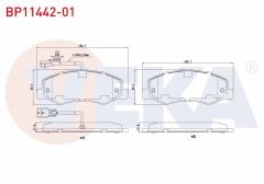 FREN BALATA ARKA FISLI RENAULT MASTER III (FV) 2.3 DCI CIFT TEKER 2010- / OPEL MOVANO B 2.3 DCI 2010- / KARSAN JEST 2.3 D 2012- - BP11442-01