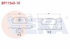 FREN BALATA ON DACIA LOGAN II 1.5 DCI 2012-/ LOGAN II 1.2 2012-/ SANDERO II 1.2 2013-/ SANDERO II 1.5 DCI 2013-/ RENAULT TWINGO III 1.0 SCe 70 2014- - BP11540-10