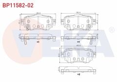 FREN BALATA ARKA IKAZLI NISSAN QASHQAI 1.5 DCI 2014- / QASHQAI 1.2 2014- / QASHQAI 1.6 DCI 2014-/ X-TRAIL 1.6 DCI 2014-/ RENAULT KADJAR 1.5 DCI 2015-/ KADJAR 1.2 2015-/ KADJAR 1.6 DCI 2015- - BP11582-02