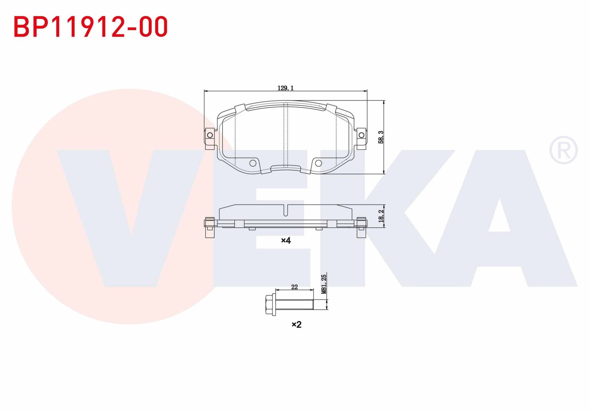 FREN BALATA ON IKAZLI RENAULT MEGANE IV (B9A/M_) 1.5 DCI 2016- / MEGANE IV (B9A/M_) 1.6 DCI 2016- / MEGANE IV (B9A/M_) 1.6i 2016- / MEGANE IV (B9A/M_) 1.2 TCE 2016- - BP11912-00