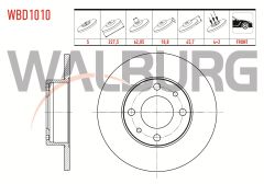 FREN DISKI ON DUZ 4 BJN 227,5X10,8X62,05X45,7 FIAT DOGAN 1.6 1993-2002/ SAHIN 1.4 - 1.6 1993-2002/ KARTAL 1.6 1993-2002/ UNO 60 1.1 1893-1996/ FIAT 131 1.3 1979-1993 - WBD1010