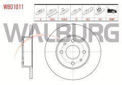 FREN DISKI ON DUZ 4 BJN 240,2X12X59,02X46,5 FIAT UNO 70 1.4i 1994-2000/ SAHIN 1.4 - 1.6 1993-2002 - WBD1011
