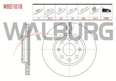 FREN DISKI ON HAVALI 4 BJN 257,2X22X60X40,6 FIAT G.PUNTO 1.3 MJT 2005-2012/ G.PUNTO 1.4 2005-2012/ G.PUNTO 1.2 MPI 2005-2012/ OPEL CORSA D 1.0 2006-2014/ OPEL CORSA D 1.2 2006-2014 - WBD1018