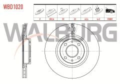 FREN DISKI ON HAVALI 4 BJN 283,6X22X59X43,4 FIAT DOBLO 1.3 MJT 2001-2010/ DOBLO 1.4 2001-2010/ DOBLO 1.9 JTD 2001-2010/ DOBLO 1.9 MJT 2001-2010/ LINEA 1.4 T-JET 2007- - WBD1020