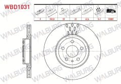 FREN DISKI ON HAVALI 5 BJN 283,8X22X59X43,6 FIAT DOBLO 1.3 MJT - 1.6 MJT 2010-/ FIORINO 1.3 MJT EURO 5 2013-/ ALFA ROMEO 147 1.6 2001-2010/ OPEL COMBO D 1.6 CDTI 2012- - WBD1031