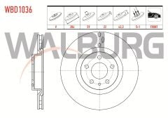FREN DISKI ON HAVALI 5 BJN 284X22X59X43,3 FIAT EGEA 1.3 MJT - 1.6 MJT - 1.4 16v - 1.6 16v 2015- / 500L 1.6 MJT - 0.9 - 1.4 2012-/ EGEA HB 1.6 D 2020-/ EGEA CROSS 1.6 2020- - WBD1036