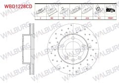 FREN DISKI ON HAVALI KAPLAMALI PERFORMANS DELIKLI 5 BJN 302X28X90X69,8 RENAULT MASTER III (FV) 2.3 DCI 2010- / MASTER III (FV) 2.5 DCI 2010- - WBD1228CD