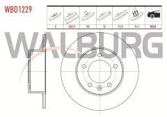 FREN DISKI ARKA DUZ 5 BJN (BJN DELIK CAP 15,5mm) 304,9X12X90X71,5 RENAULT MASTER III (FV) 2.3 DCI 2010- - WBD1229