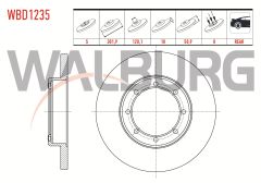 FREN DISKI ARKA DUZ 8 BJN 302X18X120,1X50,9 RENAULT MASTER III (FV) 2.3 DCI CIFT TEKER 2010- - WBD1235