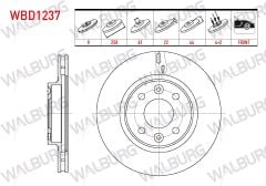 FREN DISKI ON HAVALI 4 BJN 258X22X44X61 RENAULT SYMBOL THALIA 2008-2012/ SYMBOL III 2012-/ CLIO IV 2012-2020/ CLIO V 1.5 DCI 2019-/ TALIANT 1.5 DCI 2020-/ CAPTUR I 2013-2021 - WBD1237