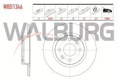 FREN DISKI ON DUZ 4 BJN 258,8X12X61X41 DACIA LOGAN (LS) 1.5 DCI 2004-2012 / LOGAN MCV (KS) 1.5 DCI 2007-2013 / SANDERO 1.4i -1.6i -1.5 DCI 2008-2013 / LOGAN MCV 1.2 16v 2007-2013 - WBD1346