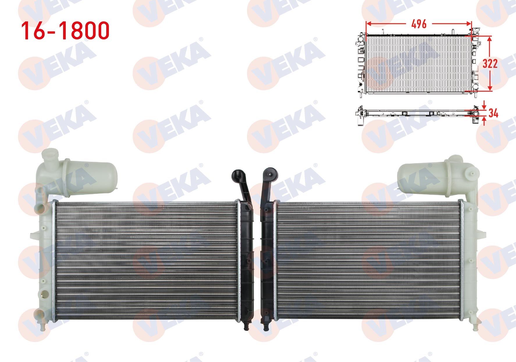 SU RADYATORU MEKANIK FIAT TEMPRA 1.4 KARBURATORLU BIDONLU M-T 1992-1999 - 16-1800