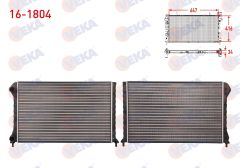 SU RADYATORU MEKANIK FIAT DOBLO (119,223) 1.9 D M-T AC- 2001-2010    - 16-1804