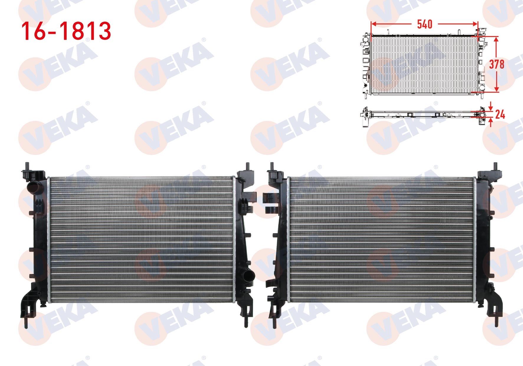 SU RADYATORU MEKANIK FIAT LINEA (323) 1.4 77 HP M-T 2007-    16-1813