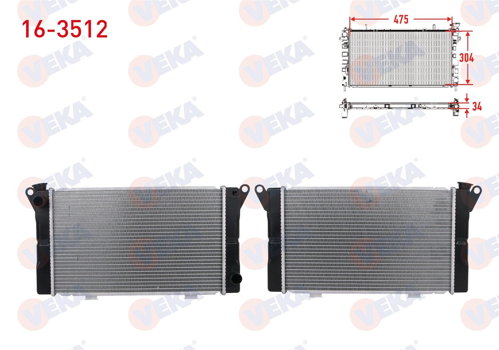 SU RADYATORU MEKANIK RENAULT R12 1.4 M-T 1971-2000 -  16-3512
