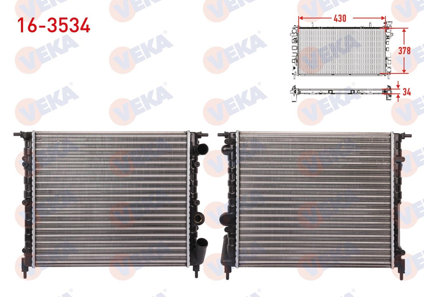 SU RADYATORU MEKANIK RENAULT R19 1.4 KARBURATORLU KLIMASIZ M-T 1988-2001 -  16-3534