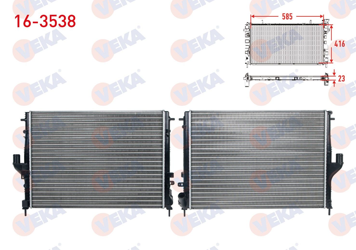 SU RADYATORU MEKANIK DACIA DUSTER 1.5 DCI (K9K 796) M-T AC+/- 85 HP 2010-   - 16-3538