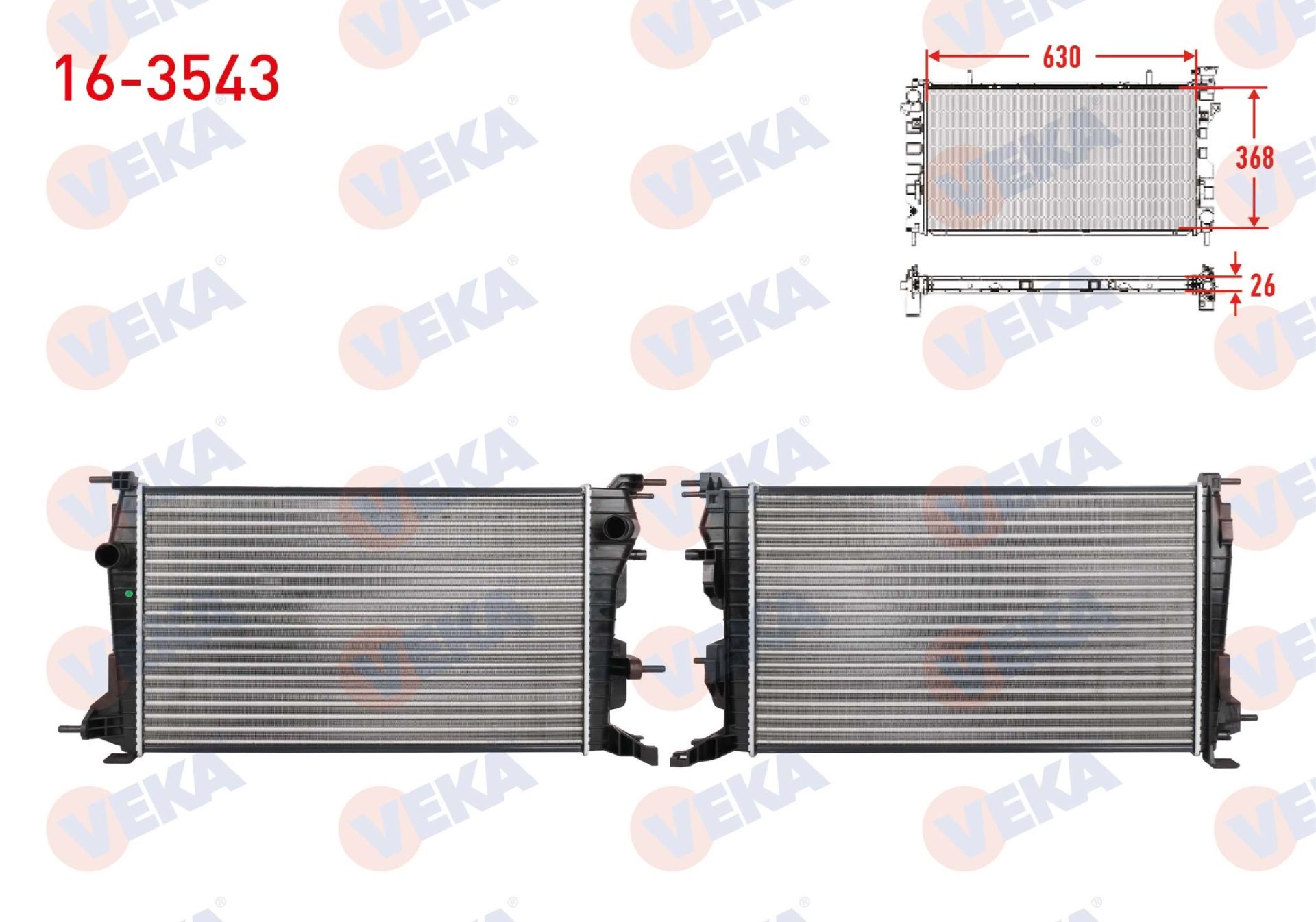 SU RADYATORU MEKANIK RENAULT FLUENCE (L30) 1.5 DCI A-T/M-T AC+/- 2009-   - 16-3543