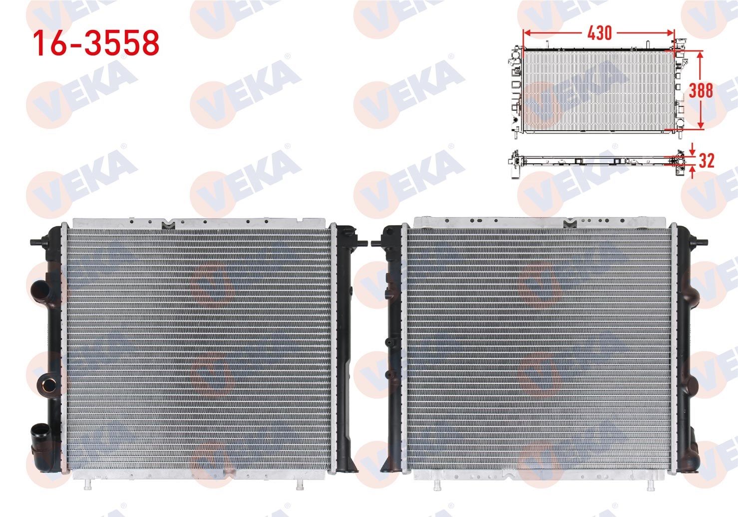 SU RADYATORU MEKANIK RENAULT R19 1.4 (ENJEKSIYONLU) A-T/M-T AC+ 1988-1996  -  16-3558