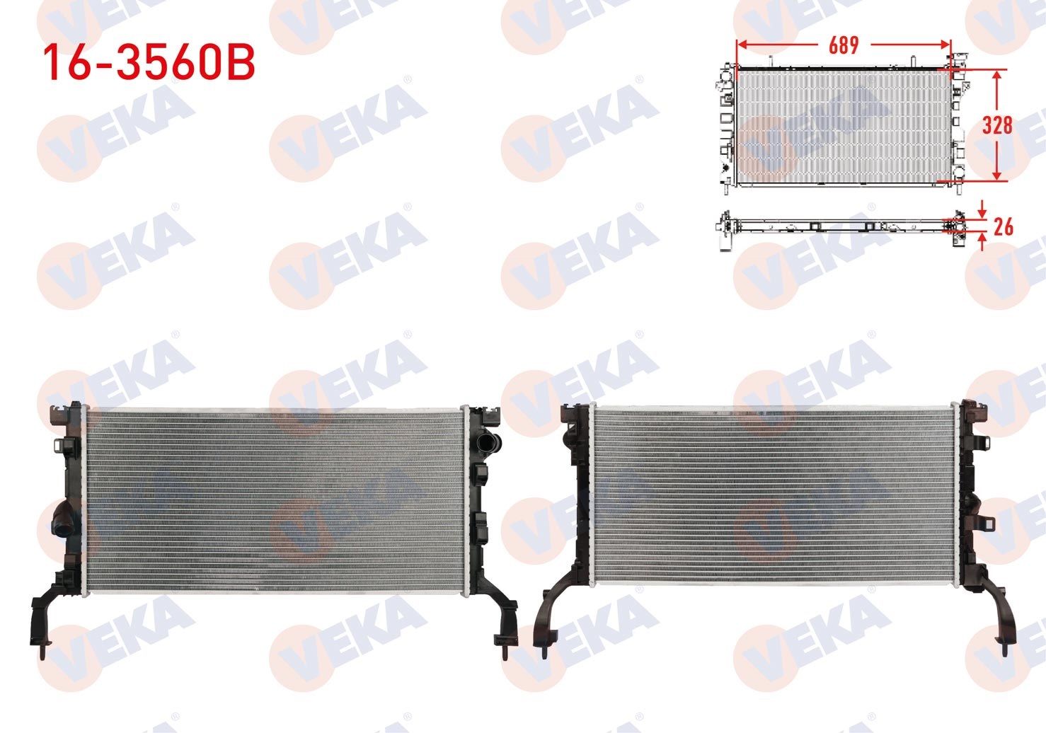 SU RADYATORU BRAZING RENAULT LAGUNA III (BT0/1) 1.5 DCI M-T AC+/- 2007-  -  16-3560B