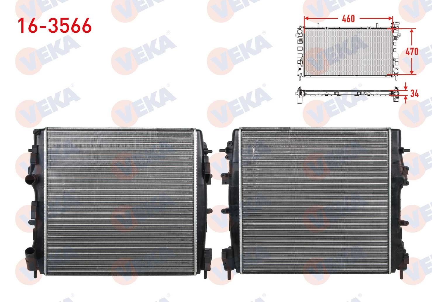 SU RADYATORU MEKANIK (INTERCOOLER BAGLANABILIR TIP) RENAULT KANGOO (KC0/1) 1.5 DCI M-T AC- 1998-2008 -16-3566