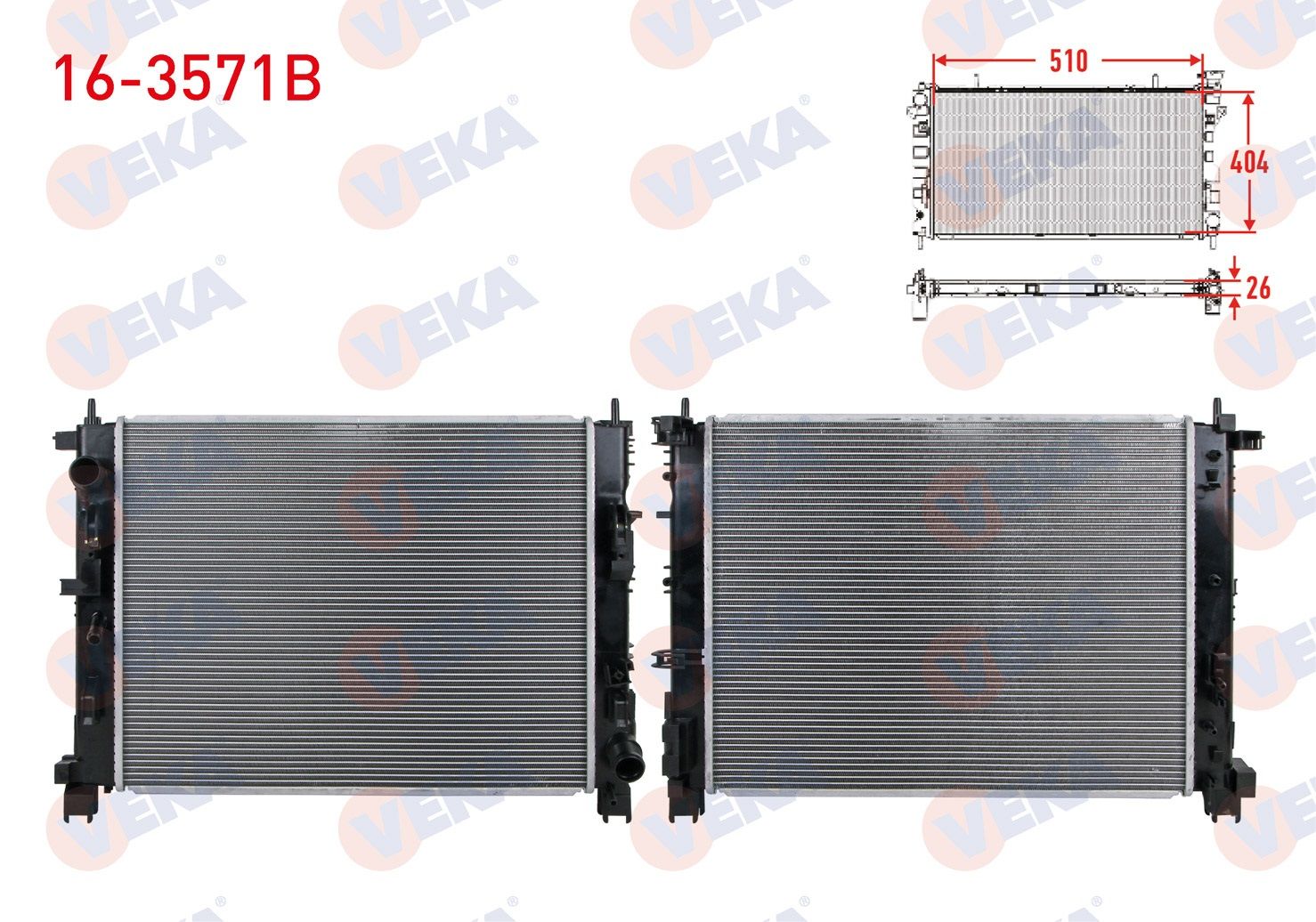 SU RADYATORU BRAZING (5mmfin) DACIA DUSTER 1.5 DCI M-T 2017-   -  16-3571B