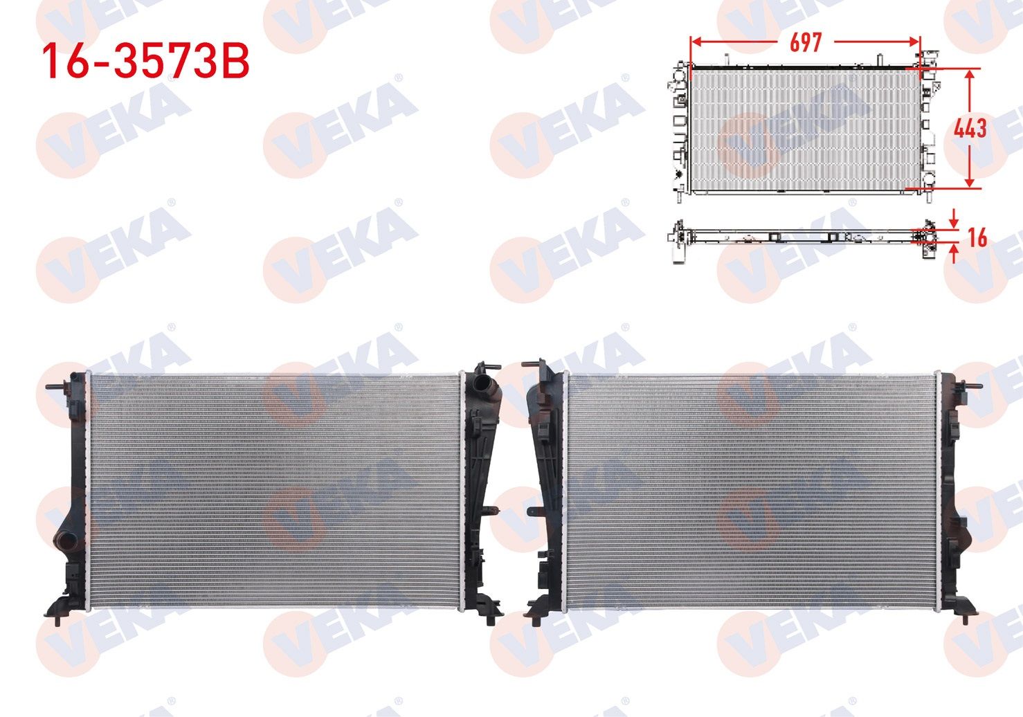 SU RADYATORU BRAZING RENAULT MEGANE IV 1.5 DCI EURO 6 2016-  -  16-3573B