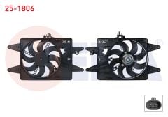 FAN MOTORU SU RADYATORU DAVLUMBAZLI TEKLI FAN FIAT DOBLO (119,223) 1.9 D AC - 2001-2010  -  25-1806
