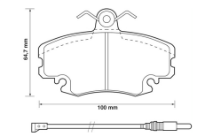 ÖN BALATA FİŞLİ RENAULT R9-R19-R21-CLIO I-II-MEGANE I-TWINGO-LOGAN-SANDERO-SOLENZA - MAİS  7711130071