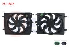 FAN MOTORU (SU+KLIMA) TEKLI FANLI REZISTANSLI FIAT EGEA 1.4 16v 95 HP 2015-  -  25-1826