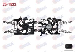 FAN MOTORU (SU+KLIMA) DAVLUMBAZLI TEKLI FANLI (KABLOLU) FIAT PUNTO 1.2 AC+ 1999-2012 -  25-1833