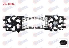 FAN MOTORU (SU+KLIMA) DAVLUMBAZLI TEKLI FANLI (KABLOSUZ) FIAT PUNTO 1.2 AC+ 1999-2012  - 25-1834