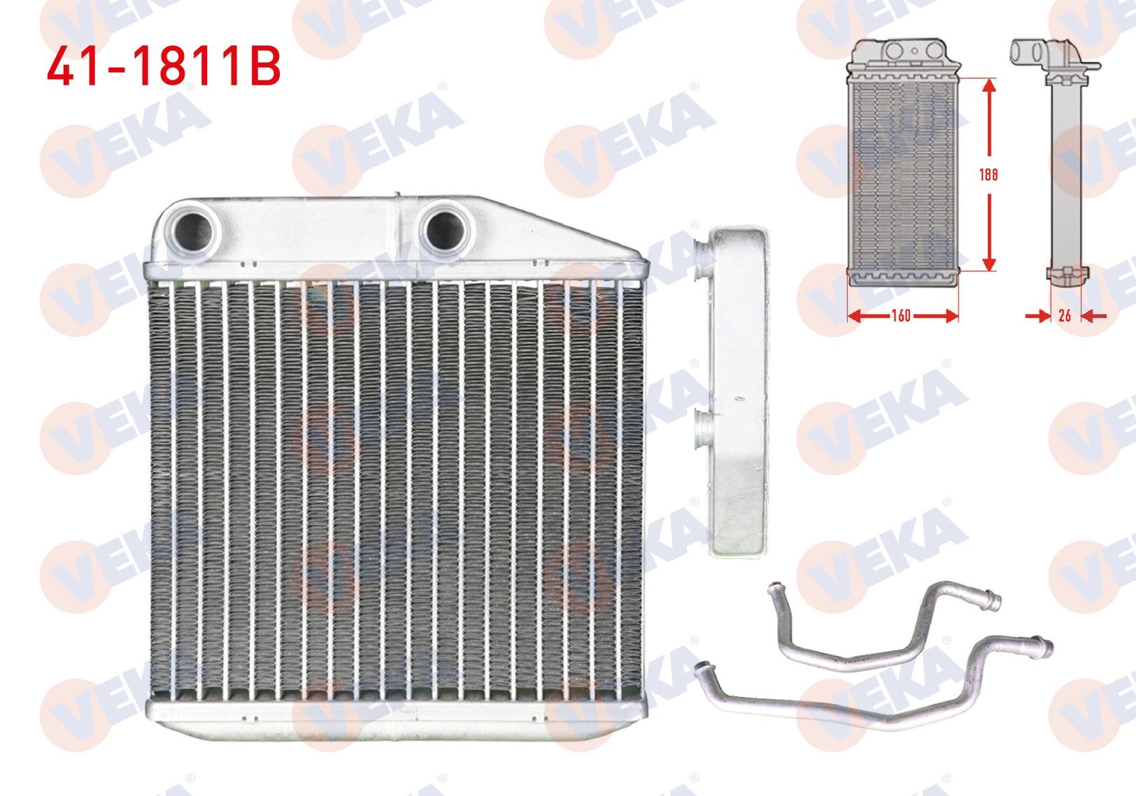 KALORIFER RADYATORU BRAZING BORULU FIAT LINEA (323) 1.3 MJT 2007  - 41-1811B